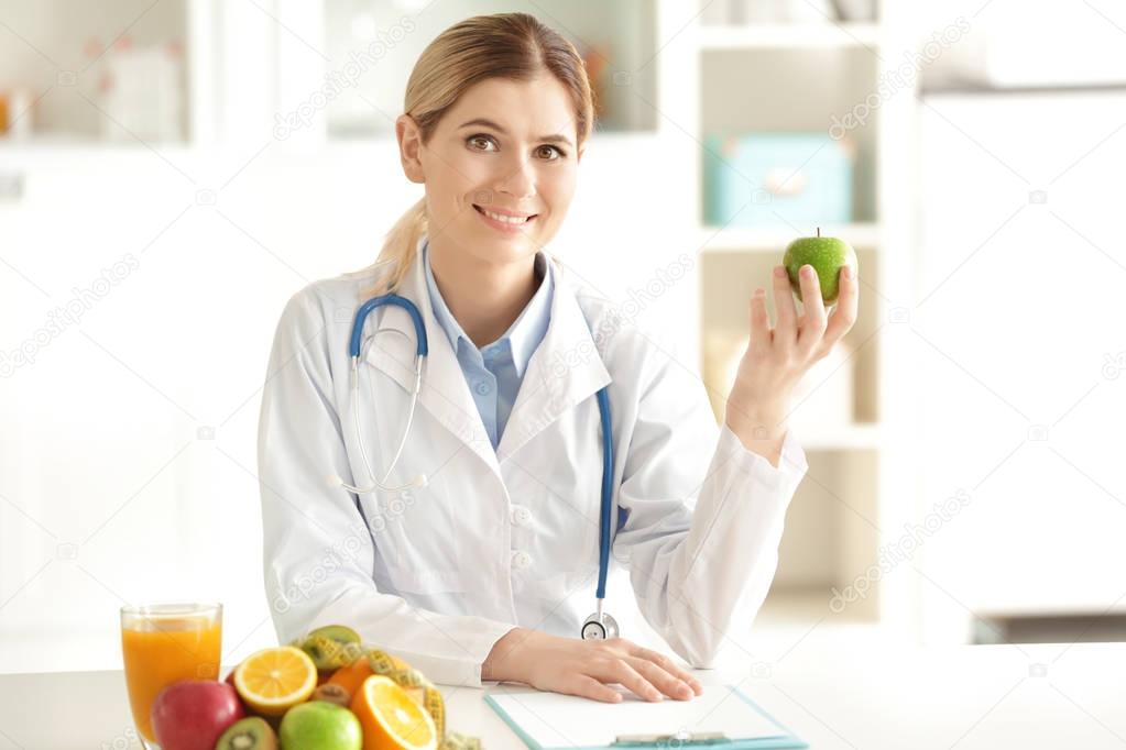 Young female nutritionist  