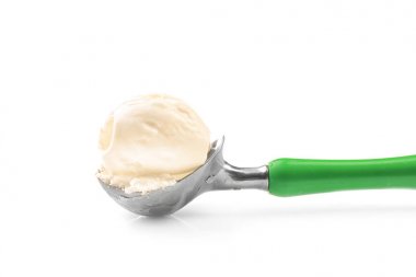 Vanilyalı dondurma ile Kepçe