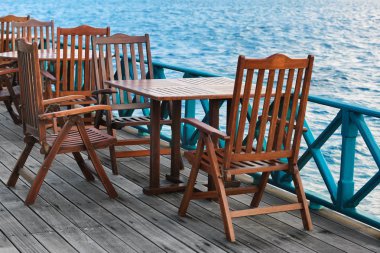 Tropikal Resort'ta plaj Cafe topraklarının