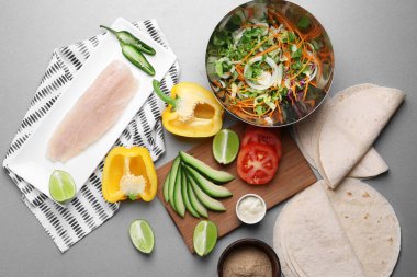 Balıklı Taco için malzemeler