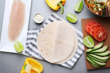 Balıklı Taco için malzemeler