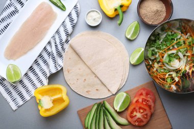 Balıklı Taco için malzemeler