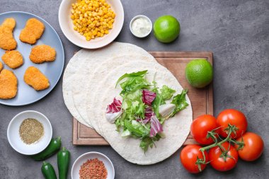 Balıklı Taco için malzemeler