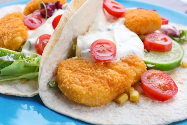 Lezzetli balık tacos