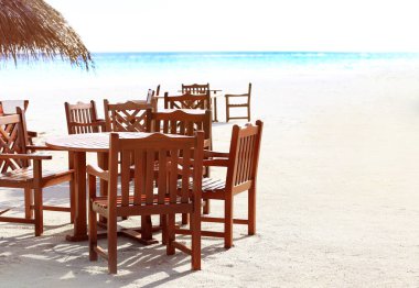 Tropikal Resort'ta plaj Cafe topraklarının