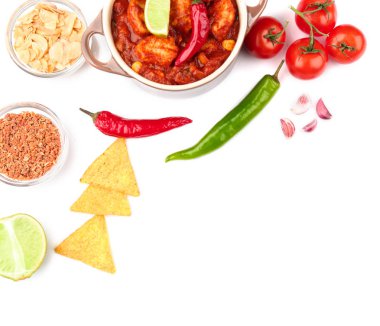 Lezzetli Türkiye biber ve malzemeler ile kompozisyon