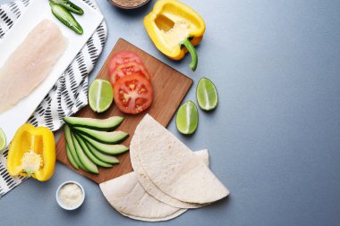 Balıklı Taco için malzemeler