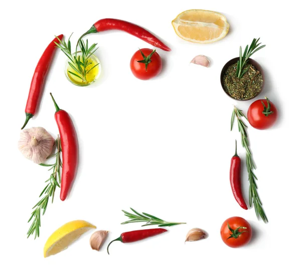 Fresh rosemary and vegetables — Stock Photo, Image