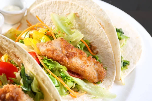 Delicious fish tacos — Stock Photo, Image