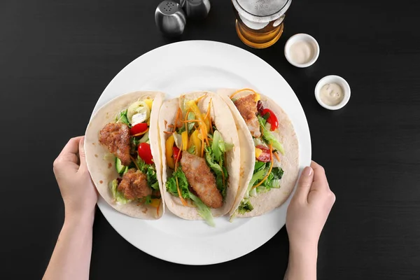 Delicious fish tacos — Stock Photo, Image