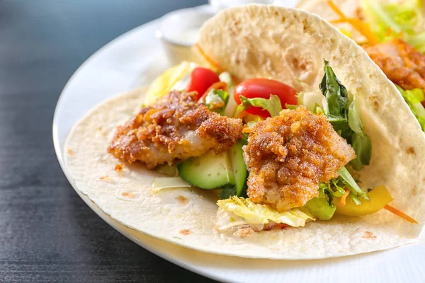 Lahodné rybí taco — Stock fotografie