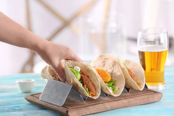 Delicious fish tacos — Stock Photo, Image