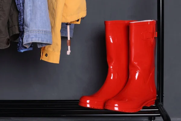 Red wellington boots — Stock Photo, Image