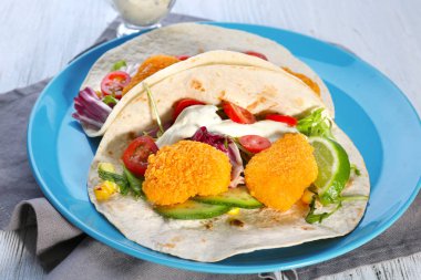 Lezzetli balık tacos
