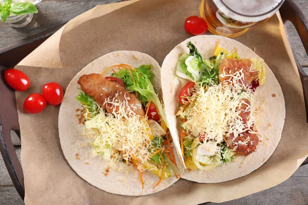 Delicious fish tacos — Stock Photo, Image