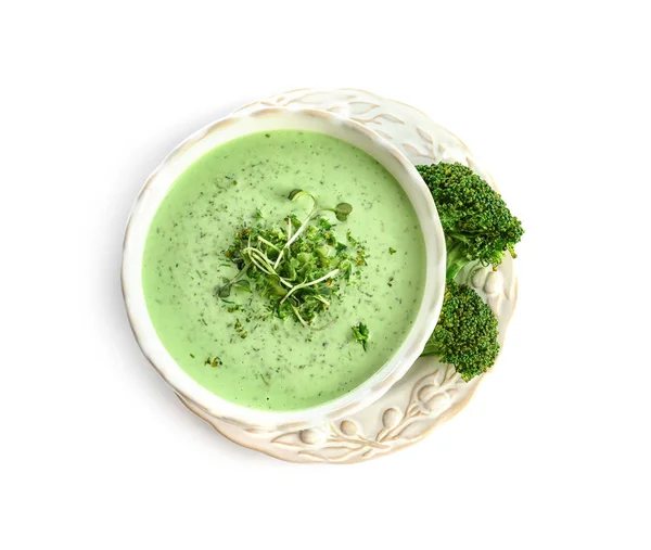 Lezzetli brokoli çorbası — Stok fotoğraf