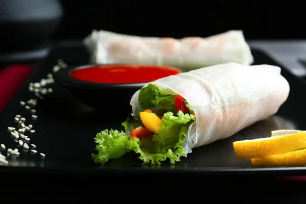 Portion of spring rolls — Stock Photo, Image
