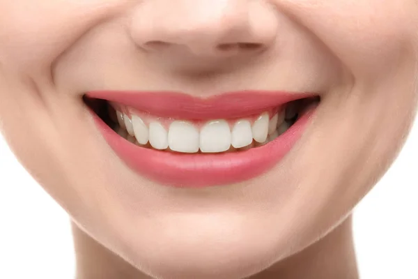 Žena s zdravé zuby — Stock fotografie
