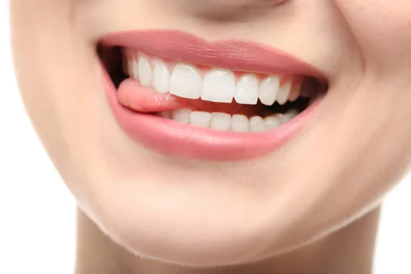 Mujer con dientes sanos — Foto de Stock