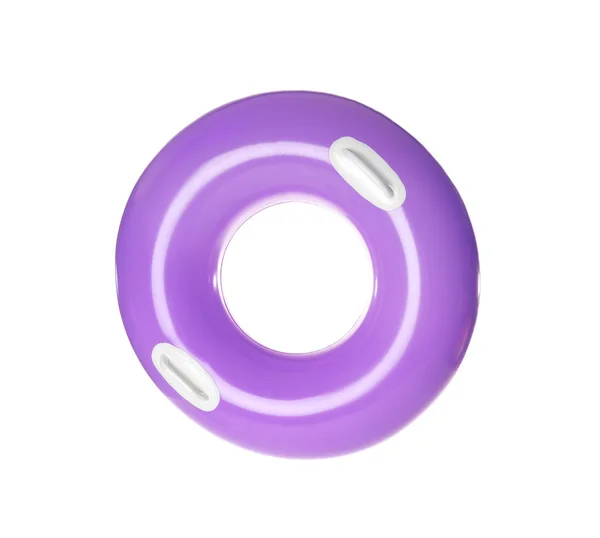 Colorful inflatable swim ring on white background — Stock Photo, Image