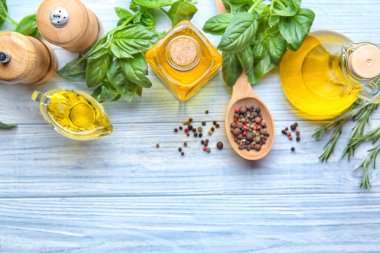 Pişirme yağı ile güzel kompozisyon 