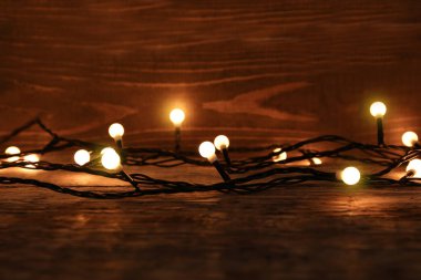 Noel ışıkları parlayan 