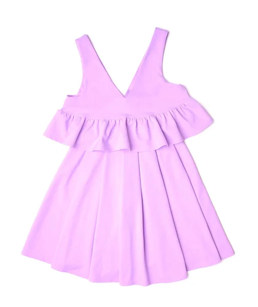 Vestido de lilás no fundo branco — Fotografia de Stock