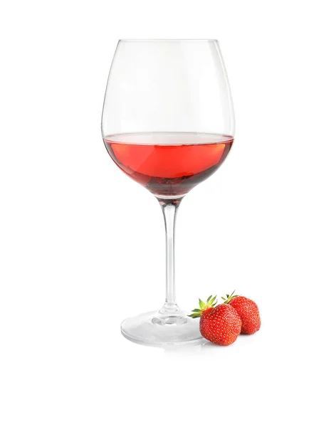 맛 있는 딸기 와인 — 스톡 사진