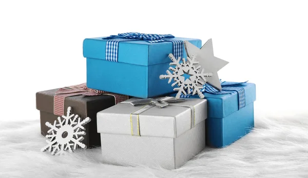 Composición de Navidad con cajas de regalo —  Fotos de Stock