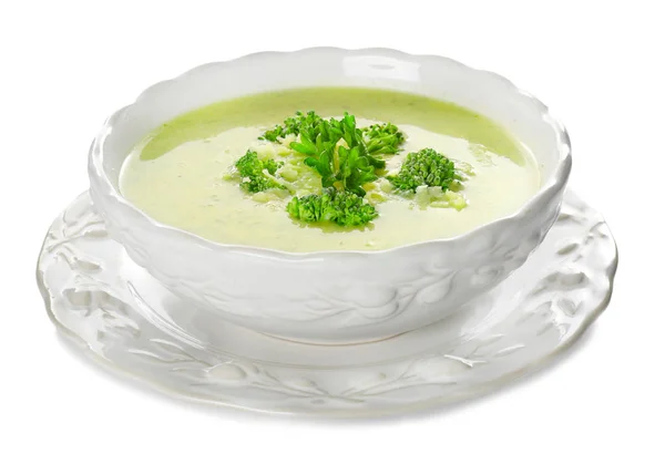 Brokkoli-Cheddar-Suppe — Stockfoto