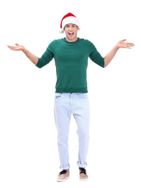 yakışıklı adam Noel şapka 