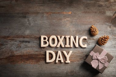 Hediye ile boks gün şablonu