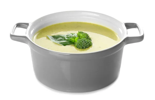 Brokkoli-Cheddar-Suppe — Stockfoto