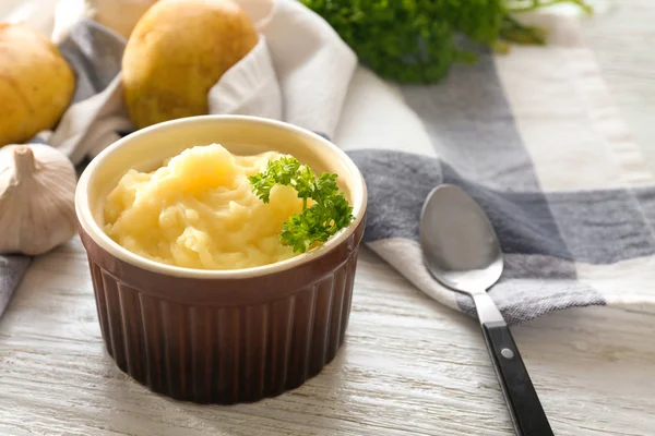 Ramekin met aardappelpuree — Stockfoto