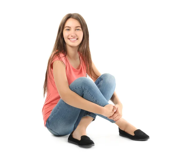Pretty teenage girl posing — Stock Photo, Image