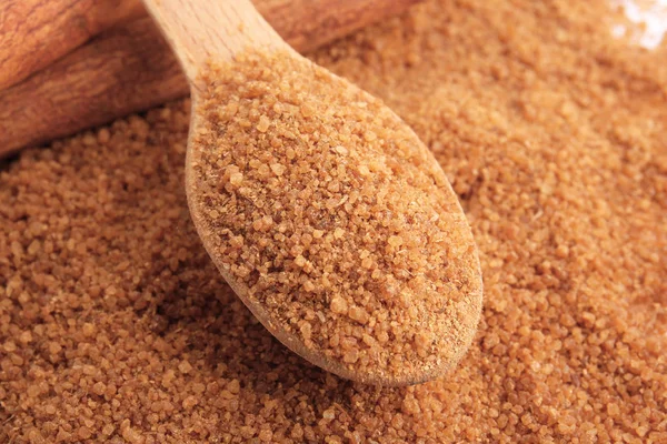 Spoon with cinnamon sugar — Stock Photo, Image