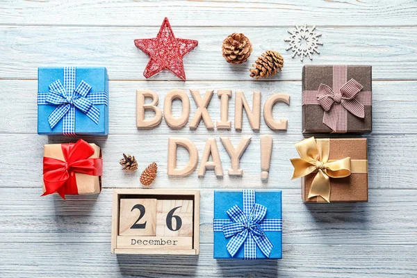 Boxing Day template with gift