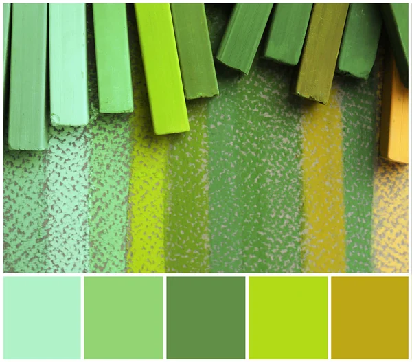 Paleta con color verde — Foto de Stock