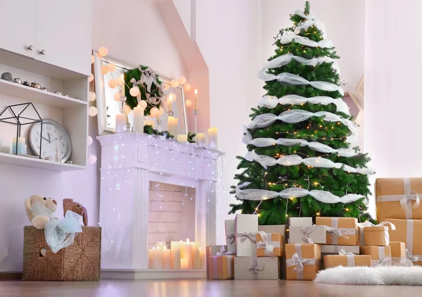 Weihnachten Interieur des Wohnzimmers — Stockfoto