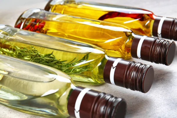 Bottles with different cooking oil