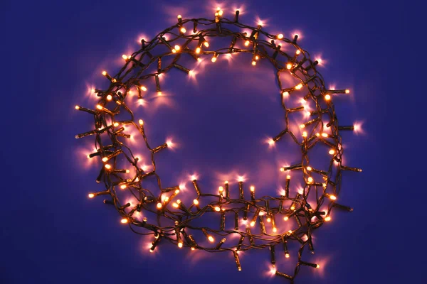 Christmas lights glowing — Stock Photo, Image