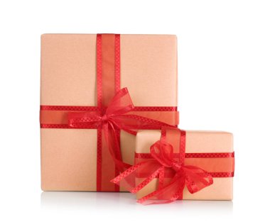 Hediye kutularıyla Noel kompozisyonu