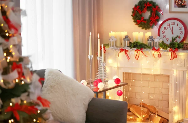 Vánoční dekorace doma — Stock fotografie