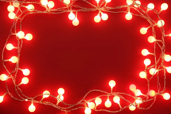 Christmas lights glowing — Stock Photo, Image