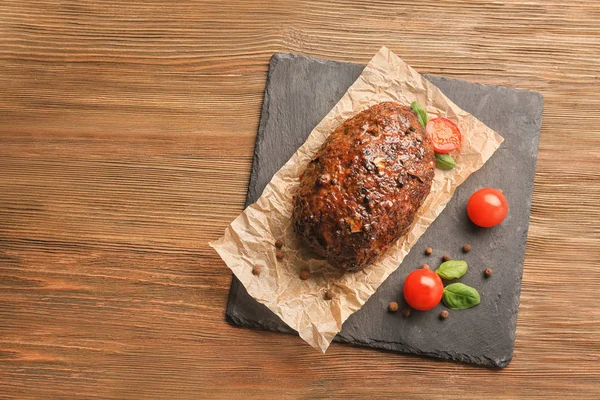 Tasty baked turkey meatloaf — Stock Photo, Image