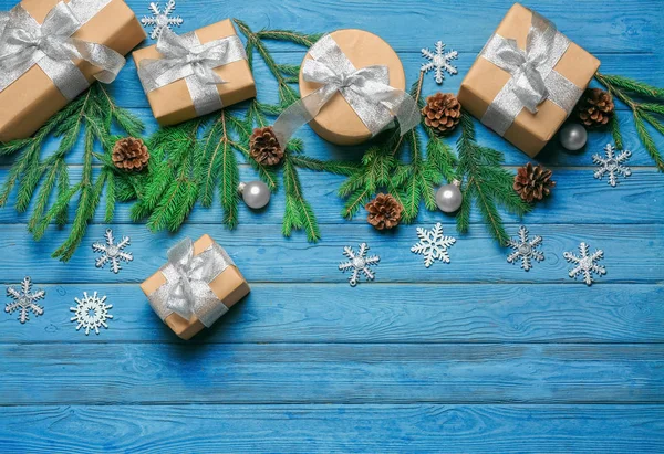 Composición de Navidad con cajas de regalo — Foto de Stock