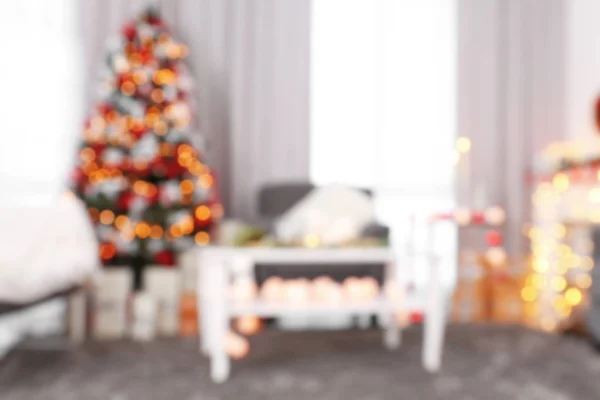Living room with Christmas tree — Stock Photo, Image