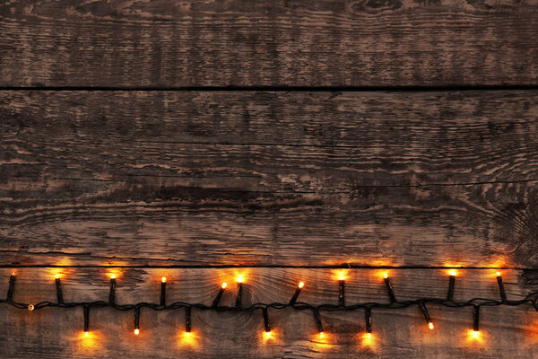 Christmas lights glowing 