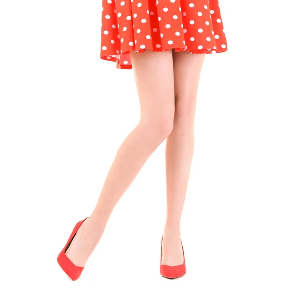 Woman wearing dress and high heels — Stock Photo, Image