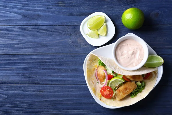 balıklı taco ve sos 